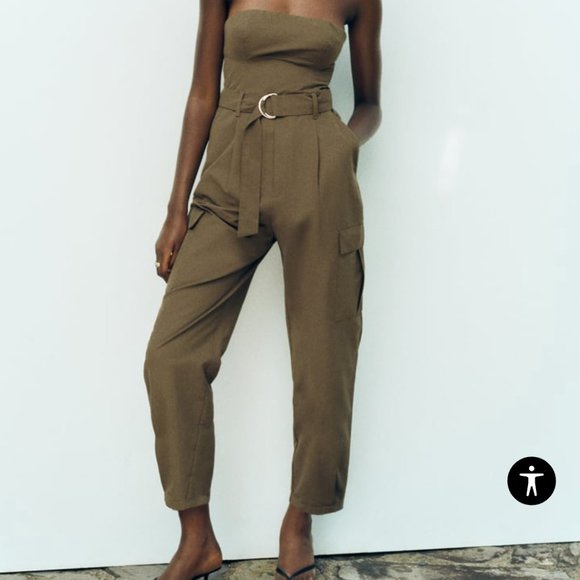 ZARA - Olive Jumpsuit | Worn once, new! - Picture 4 of 5